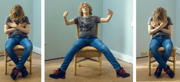 Image of a boy doing the Starfish exercise to suppress the Moro reflex taken from The Maze of Learning Developing Motor Skills